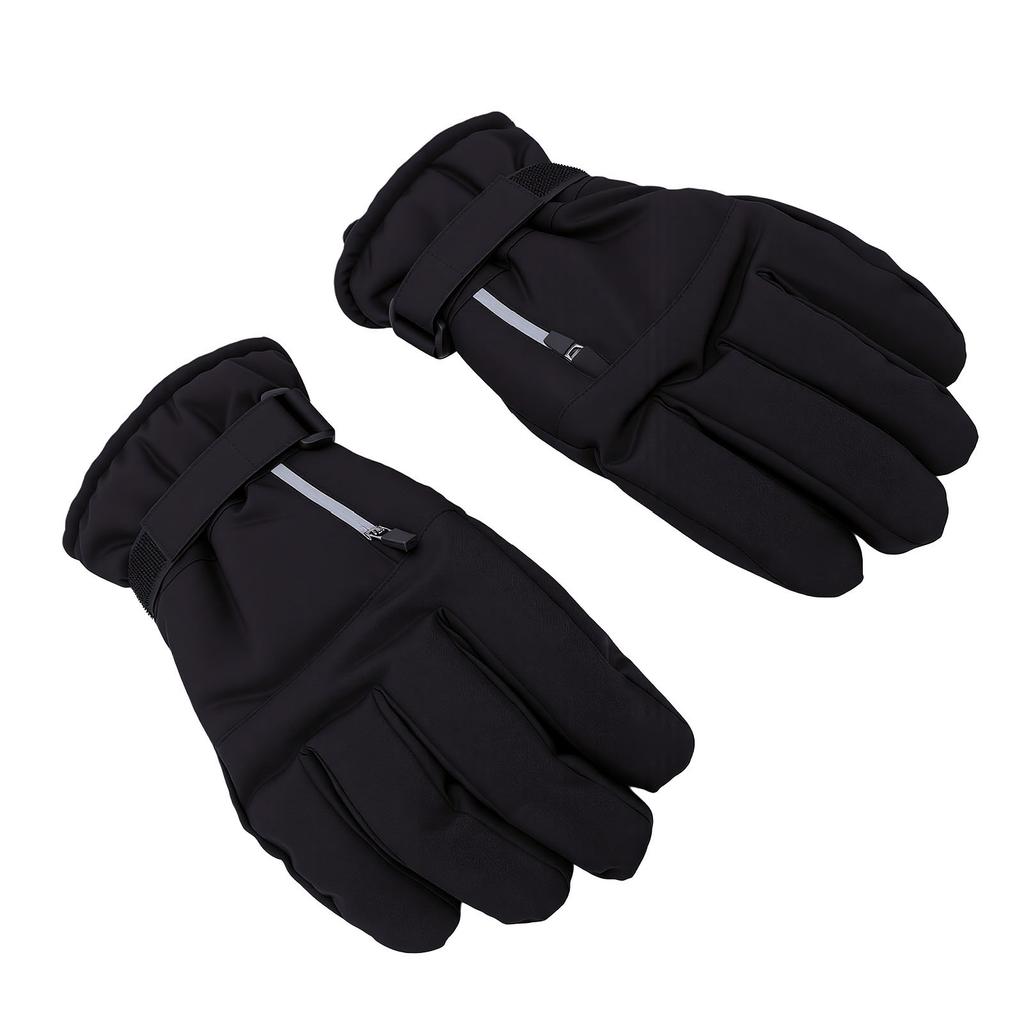 Winter Rainproof Ski Gloves Thermal Touchscreen for Men Women Insulation Extended Wrist Snow Sports Riding Black