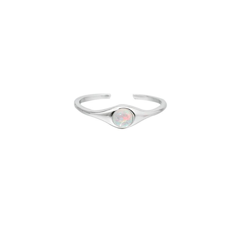 Copper Shaped Heart Adjustable Ring For Women With Vibrant Colorful Zircon Stones Design