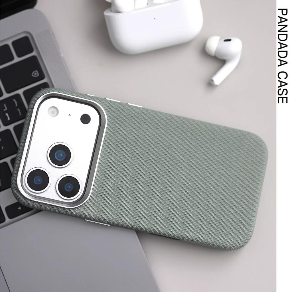 iPhone 17 Pro Max Ballistic Nylon Magnetic Case: Solid Color Fabric Texture Protective Cover