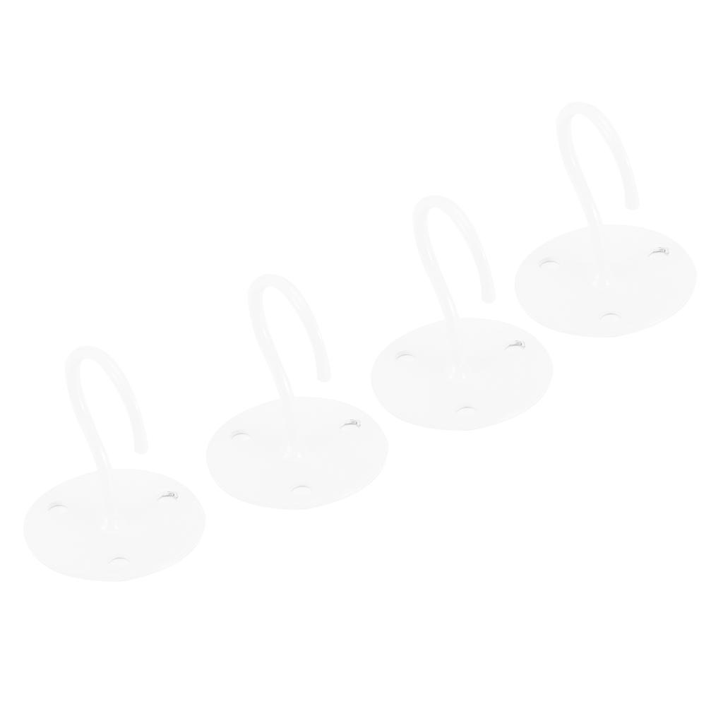 4 Stück Heim Metall Deckenhaken Wandmontage Haken für Laternen Blumentöpfe WindspieleWeiß