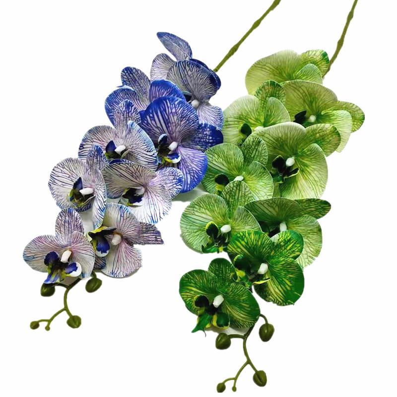 Latex Butterfly Orchid Flower 9 Heads Real Touch Artificial Phalaenopsis