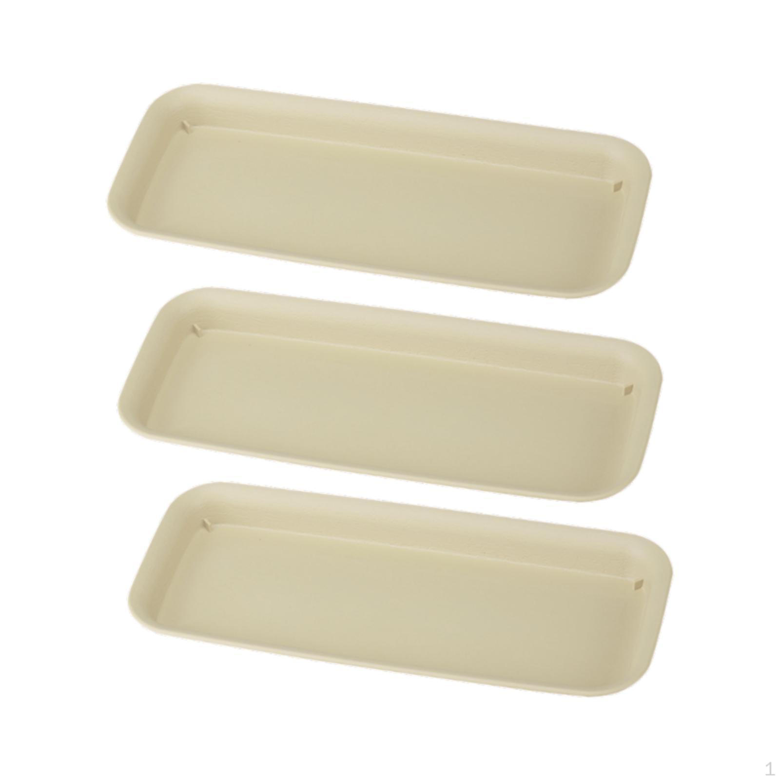 

3 шт. Растительные поддоны, дренаж, декоративный поддон для сбора капель, цветочные горшки, поддоны для полки beige M