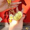 Zodiac Pet Phone or Bag Charm: 999 Pure Gold Ingot with Gold Flakes Keychain