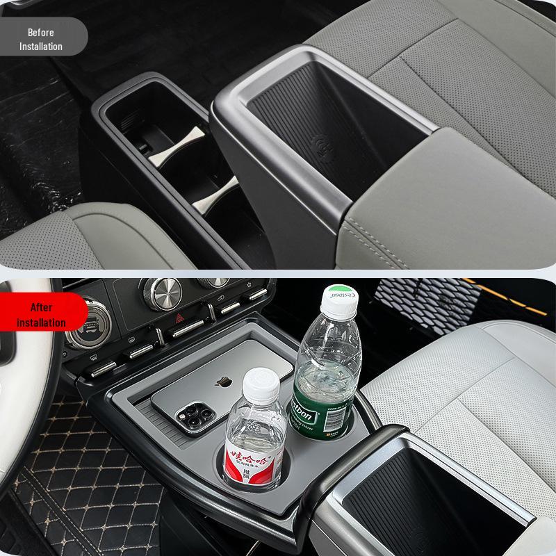 Essential Upgrade: Front Center Console Organizer for Chery iCAR Super V23 with Storage Compartments & Cup Holders