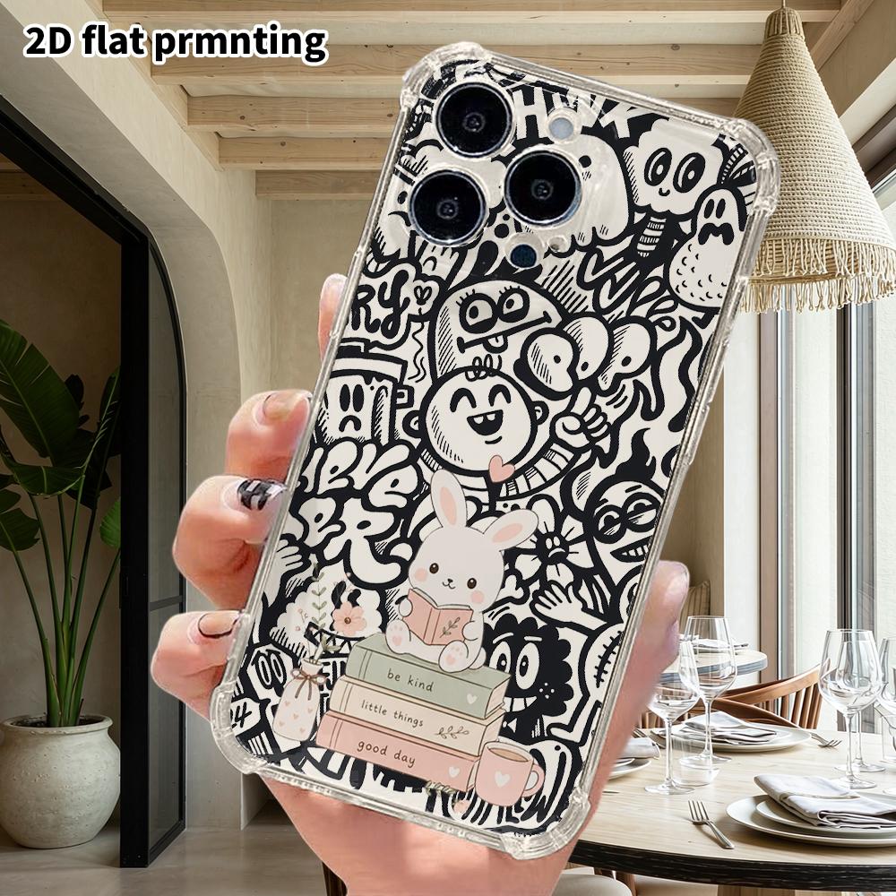 Phone Case: 2D Flat Suitable for iPhone 18 17 16 15 14 13 Pro, Transparent with Corner Protection, Gentle and Soothing, Christmas and Halloween Gift