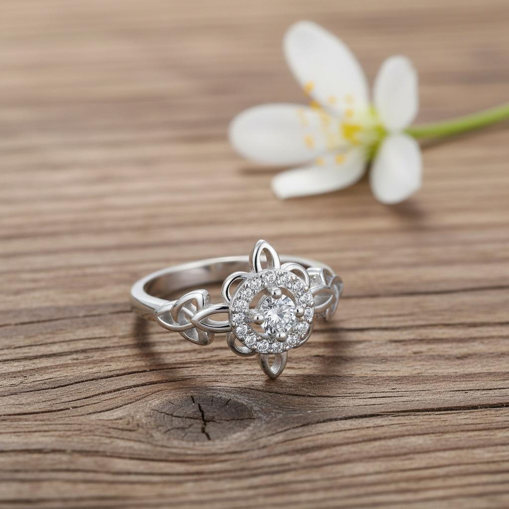 Women's Personality Light Luxury Niche High Sense European and American Witch Knot Jewelry Ring