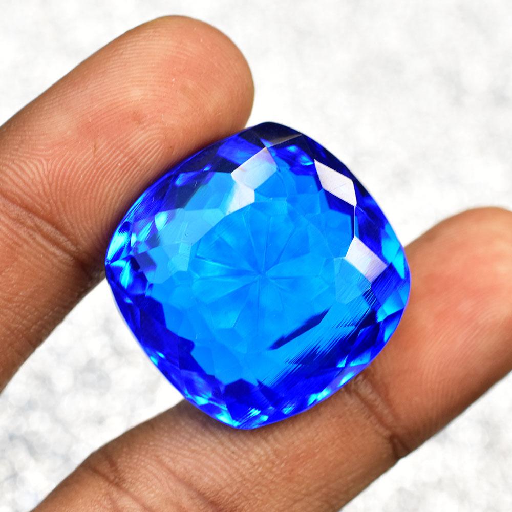 Natural Blue Sapphire Loose Gemstone 59.3 Ct+ Montana Cushion Cut September Birthday Birthstone