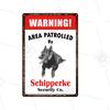 Akita Corgi Dog Breed Metal Sign Beware Of The Dog Warning Sign Pet Shop Wall Decoration Family Doorplate Vintage Tin Plaque