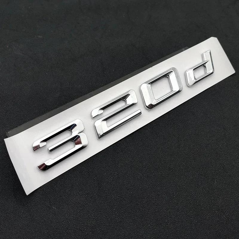 Chrome Black Car Letters Fender Trim Badge 320i 320 Emblem Sticker For BMW 320i 320d Logo G20 F30 E46 E90 F31 F34 Accessories