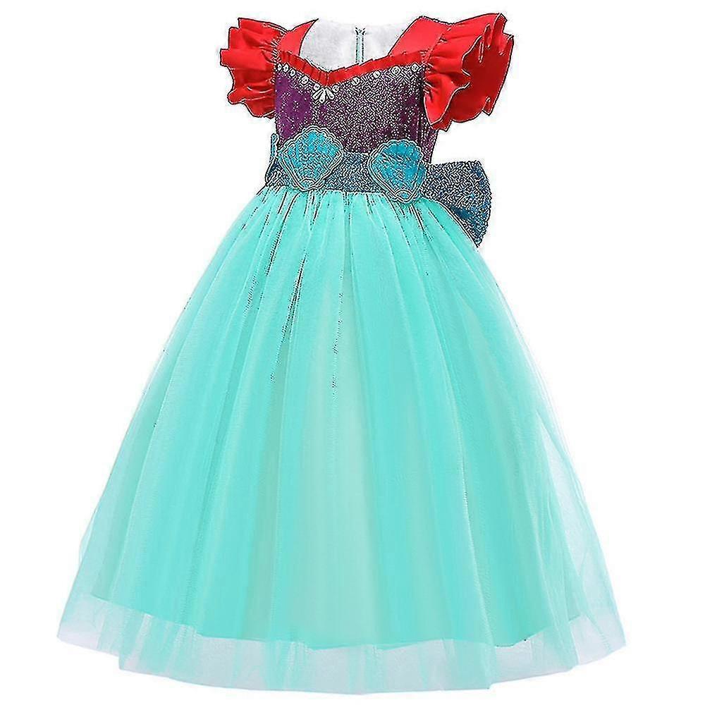 4-8 Years Girls Mermaid Princess Dresses Costume Party Dress