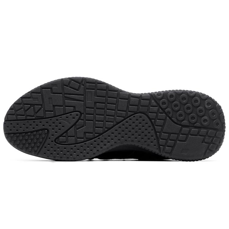 Anta Textile, Synthetic Leather Cushioning Slip Resistant Low Top Casual Shoes Men's Black 112138812-3