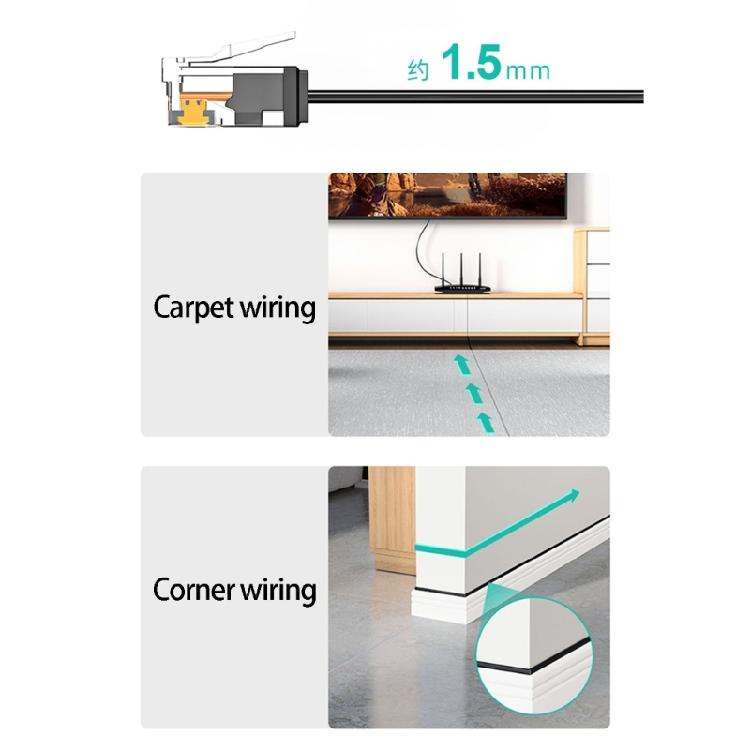 Cat6 Flat Cable Ethernet Rj45 Internet Networking Cape Gigabit Transmission Networking Cable For Machine Room