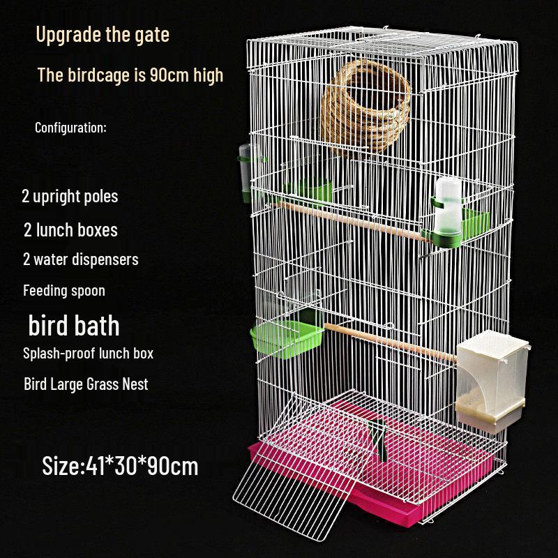Large Parrot & Bird Cage for Budgies, Peonies, Wrens, Starlings & More