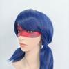 Cold Dark Blue Wig Miracle Girl Cos Ladybug Headgear Latex Mask Halloween Masquerade Party Masks