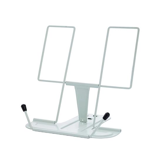 Foldable Iron Book Stand Adjustable Holder with Non-Slip Base Portable Desktop Stand for book