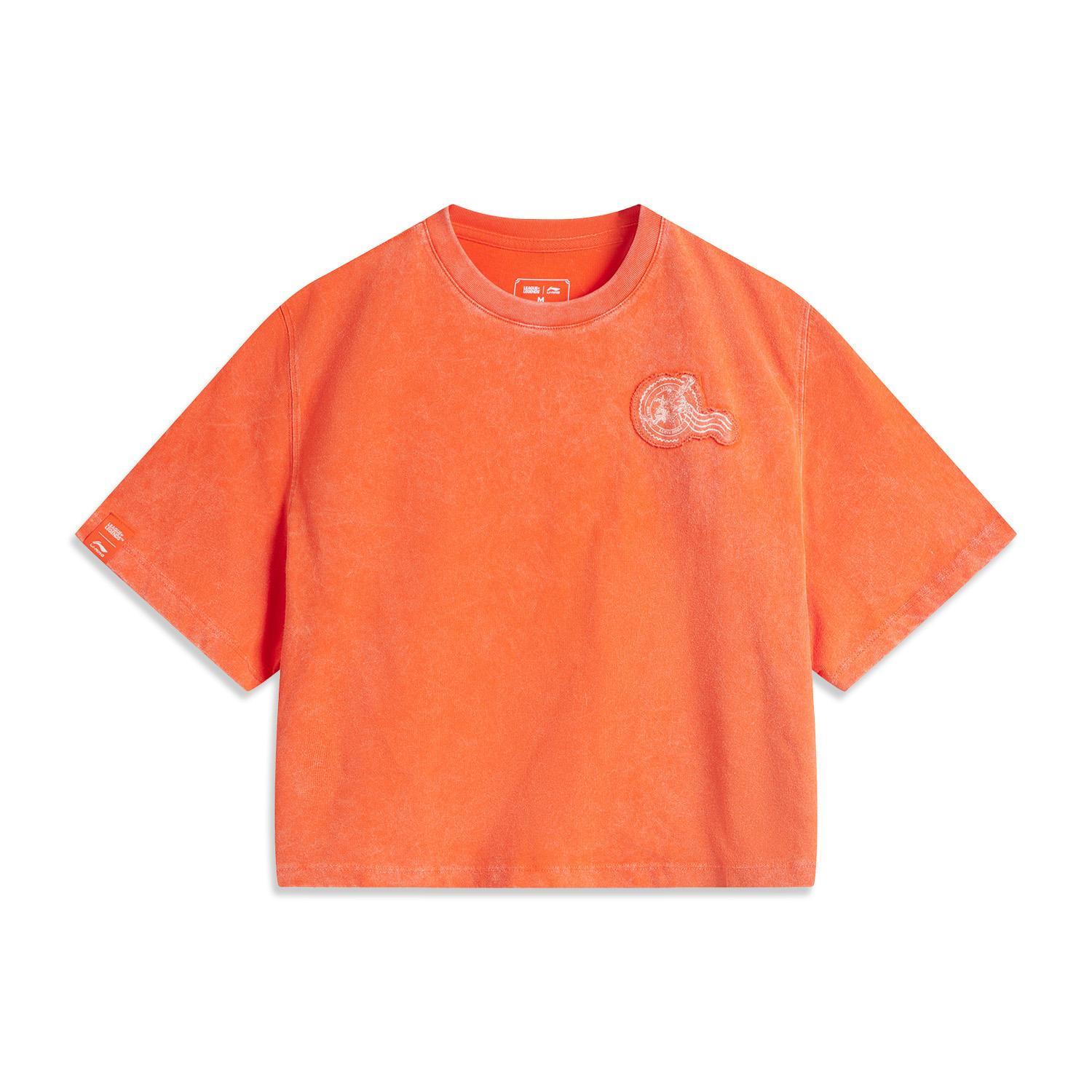 Li Ning Sports Life Collection T Shirt Unisex Vibrant Orange AHSUA66-1 XL