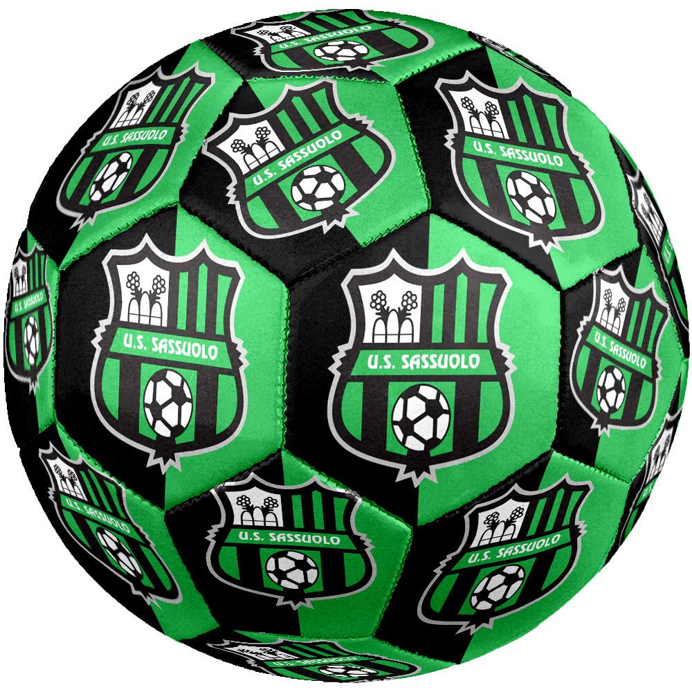 FC Sassuolo Size 5 Soccer Ball, Machine-Stitched PVC, Durable & High Bounce, All Ages Fit, Fan Merchandise, Matches & Outdoor Use.
