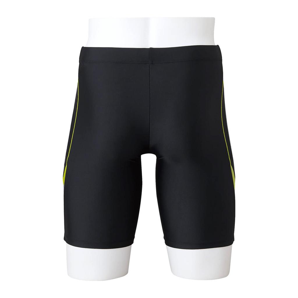 MIZUNO Half Spats N2JBA103 Black x Size for Swimming and Gym Use Men's (21cm Inseam) 93 Lime, S, Fitness,