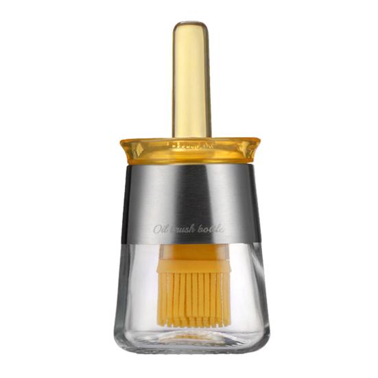 

Бутылка-дозатор для масла 270 мл с силиконовой кисточкой Oil Control Stay Healthy Стеклянный контейнер для масла жёлтый