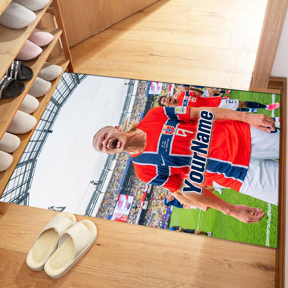 Haaland 243 Personalized Name Carpet Suitable for Decorate Room Study Room Living Rooms Balcony Anti-slip Rug Decorate Offices
