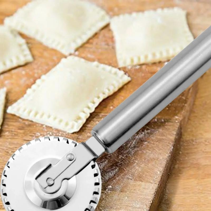 Rolling pin edge sealing embossing knife, pie filling wrapper dumpling-shaped double-sided rolling and lace-cutting knife