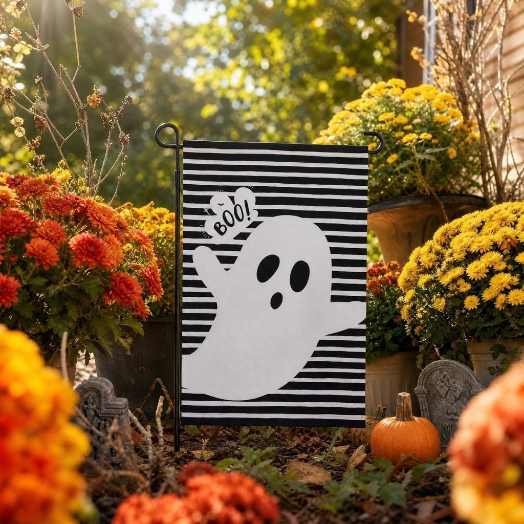 Halloween Garden Flag Outdoor Holiday Decoration for Fall Yard Party