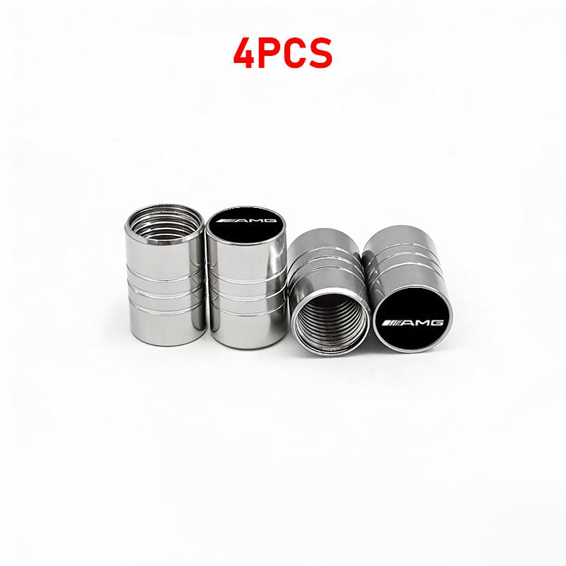 4Pc Car Wheel Tire Valve Caps Air Stem Tyre Plug Accessories For Mercedes-Benz W203 W204 W205 W212 W213 W166 W167 W176 W177 W223