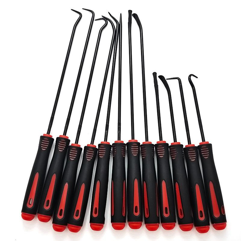 High Precision Auto Car Oil Seal/O-Ring Gasket Puller; 4/12Pcs Mini Hooks Set For Professional Use