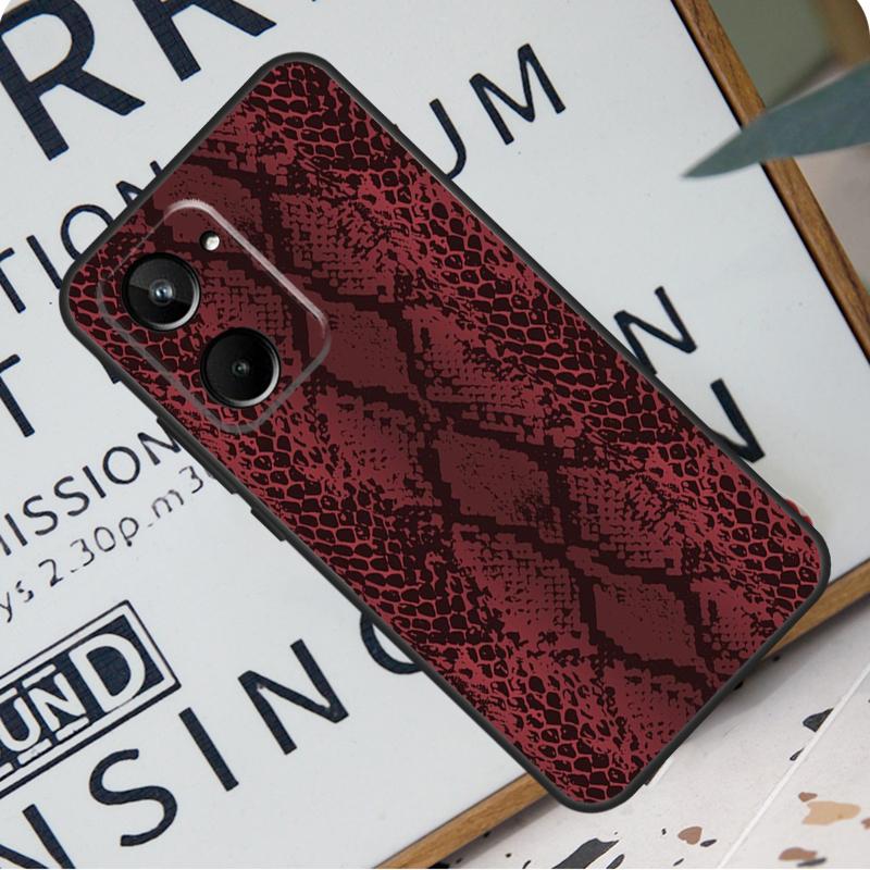 Cobra Python Snake Skin For Realme C55 C53 C67 GT Neo 5 6 9 10 11 12 Pro Plus C11 C25 C21Y C30 C31 C33 C35 C51 Case