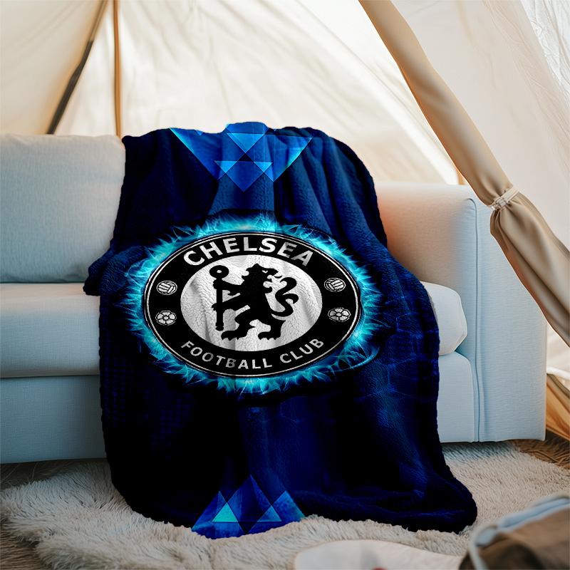 1pc C-Chelsea Theme Blanket - Digital Print, Polyester, Cozy for All Seasons, Perfect for Outdoor, and Travel