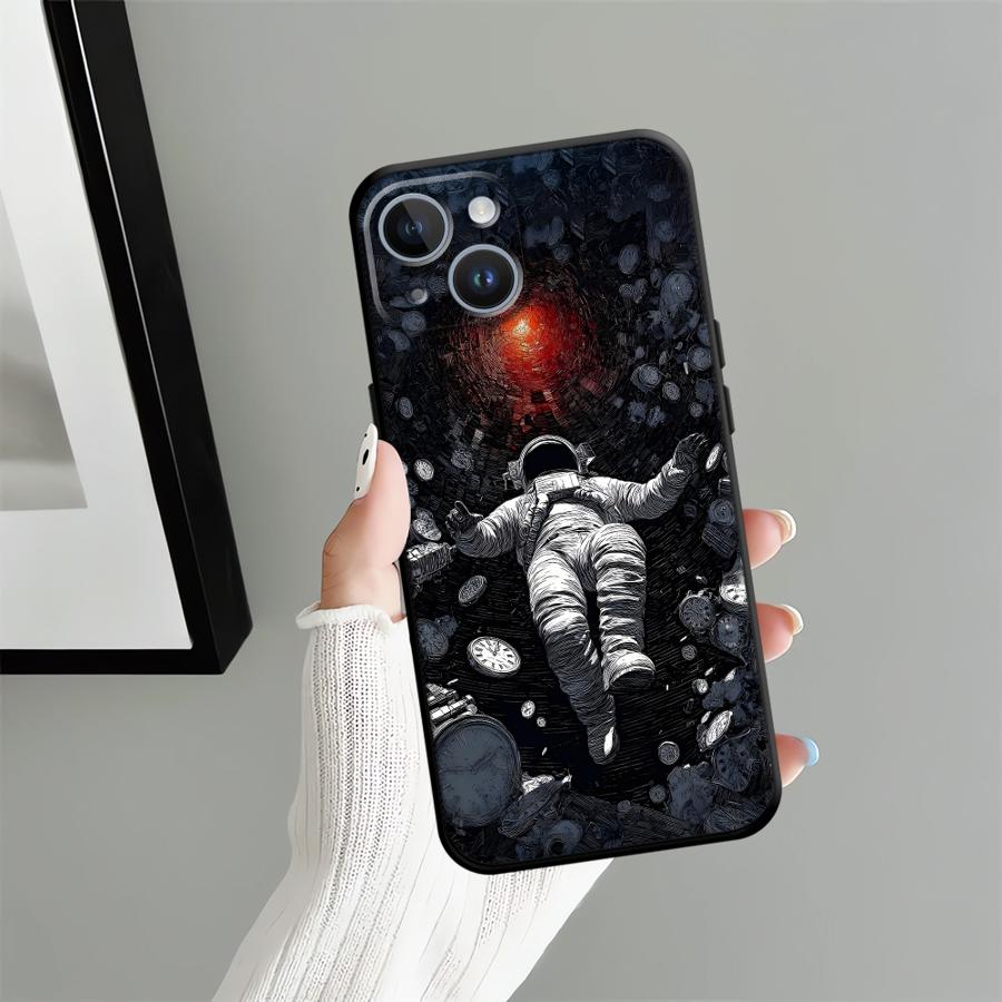 Cartoon Astronaut Art Funda Phone Cover Case for Apple iPhone 17 Pro Max Air 14 13 11 16 XR XS MAX 12 15 Pro 7 8