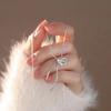 Fashion Silver Color Ribbon Bow Pendant Necklace for Women Girl 2024 New Simple Metal Snake Bone Chain Necklace Jewelry Gift