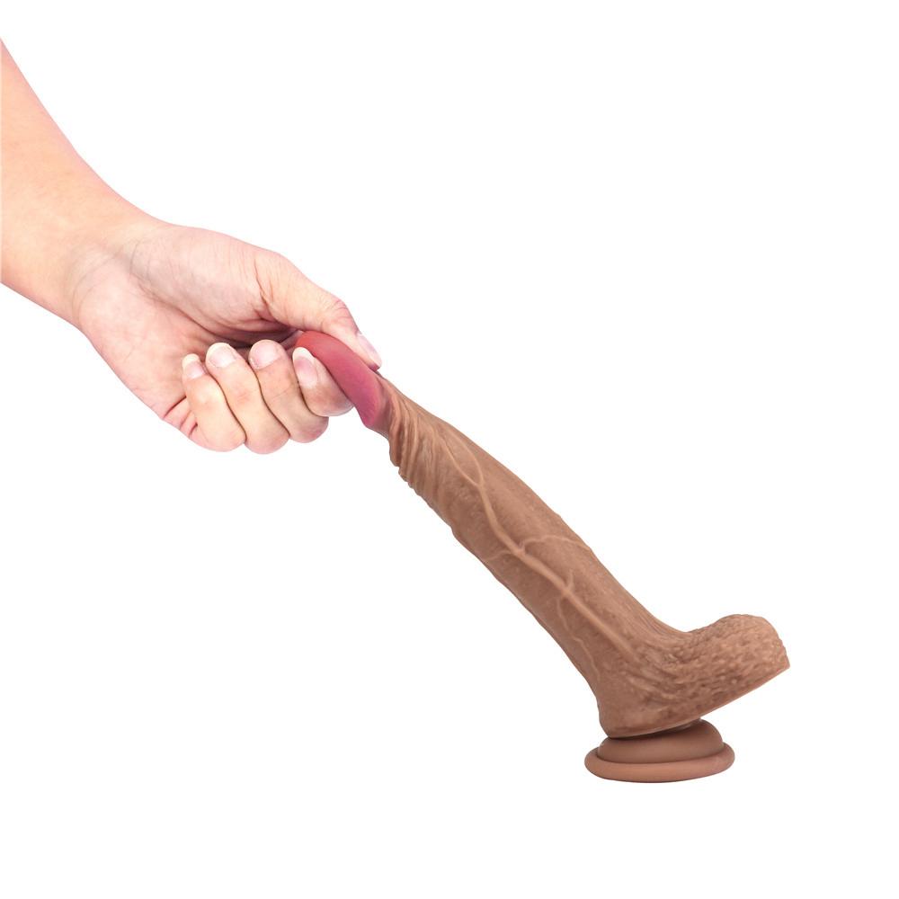 MoDi Realistischer Dildo Stretch Thrust G-Punkt Klitoris Anal Riesiger Penis Erwachsene Sexspielzeug für Frauen Paar Flirtwerkzeug