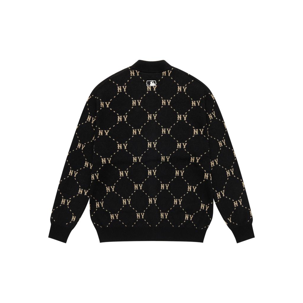 New MLB MONOGRAM Collection New York Yankees FW24 Knitwear Unisex Black 3AKCM0144-50BKS