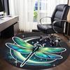1PC Dragonfly Crescent Office Round Area Rug, Indoor Mat Suitable ForOffice, Under Office Chairs Bedroom Living Room Home Decor, Room Deco, D072