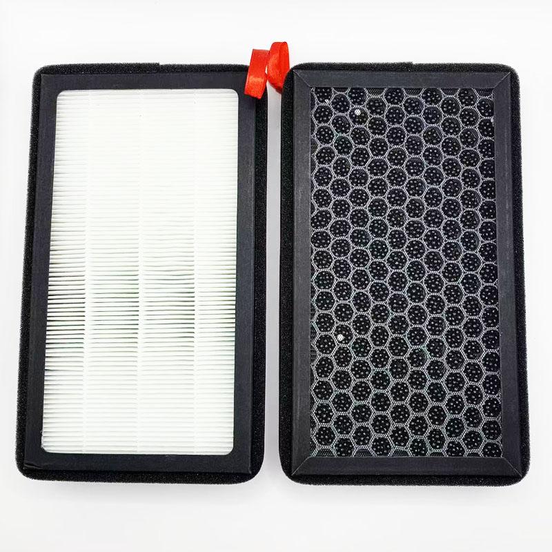 2 Stück HEPA Aktivkohlefilter für Tesla Model 3/Y Autofilter mit Aktivkohle Klimaanlagen-Luftfilter mit 2 Werkzeugen