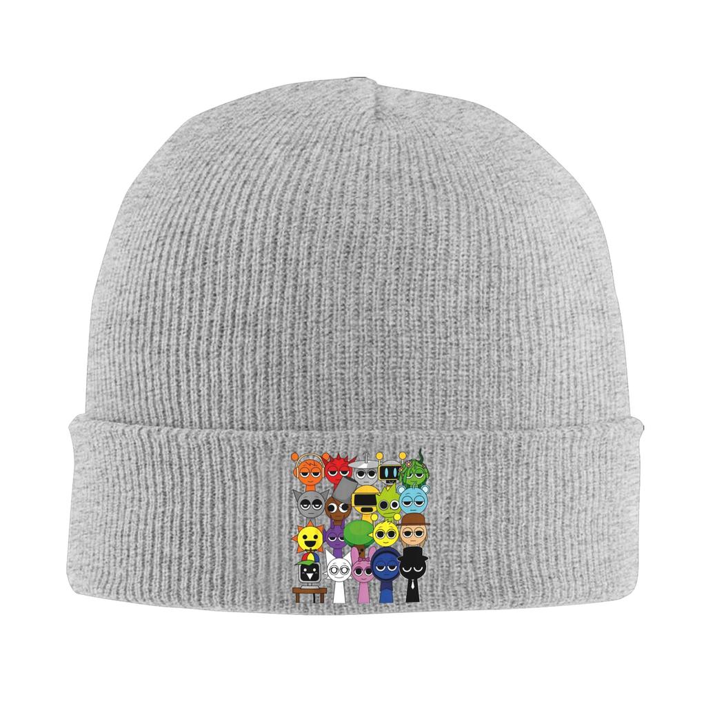 Cappello Gioco Personaggi Sprunki Berretto Autunno Inverno Nuovo Durple Pinki Jevin Sky Vineria Cappelli Berretti Lavorati a Maglia in Acrilico Unisex