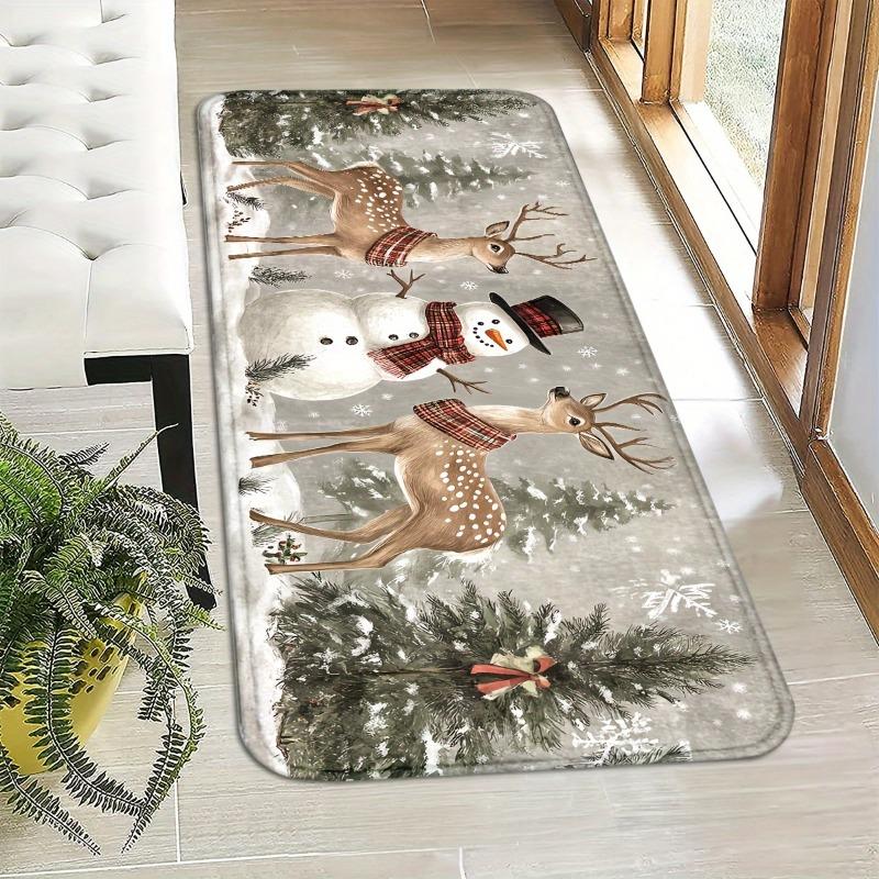 Fashion Printed Christmas Long Runner Rug Dachshund Dog Ugly Sweater Snowflake Tree Print Carpet Indoor Floor Rug for Christmas
