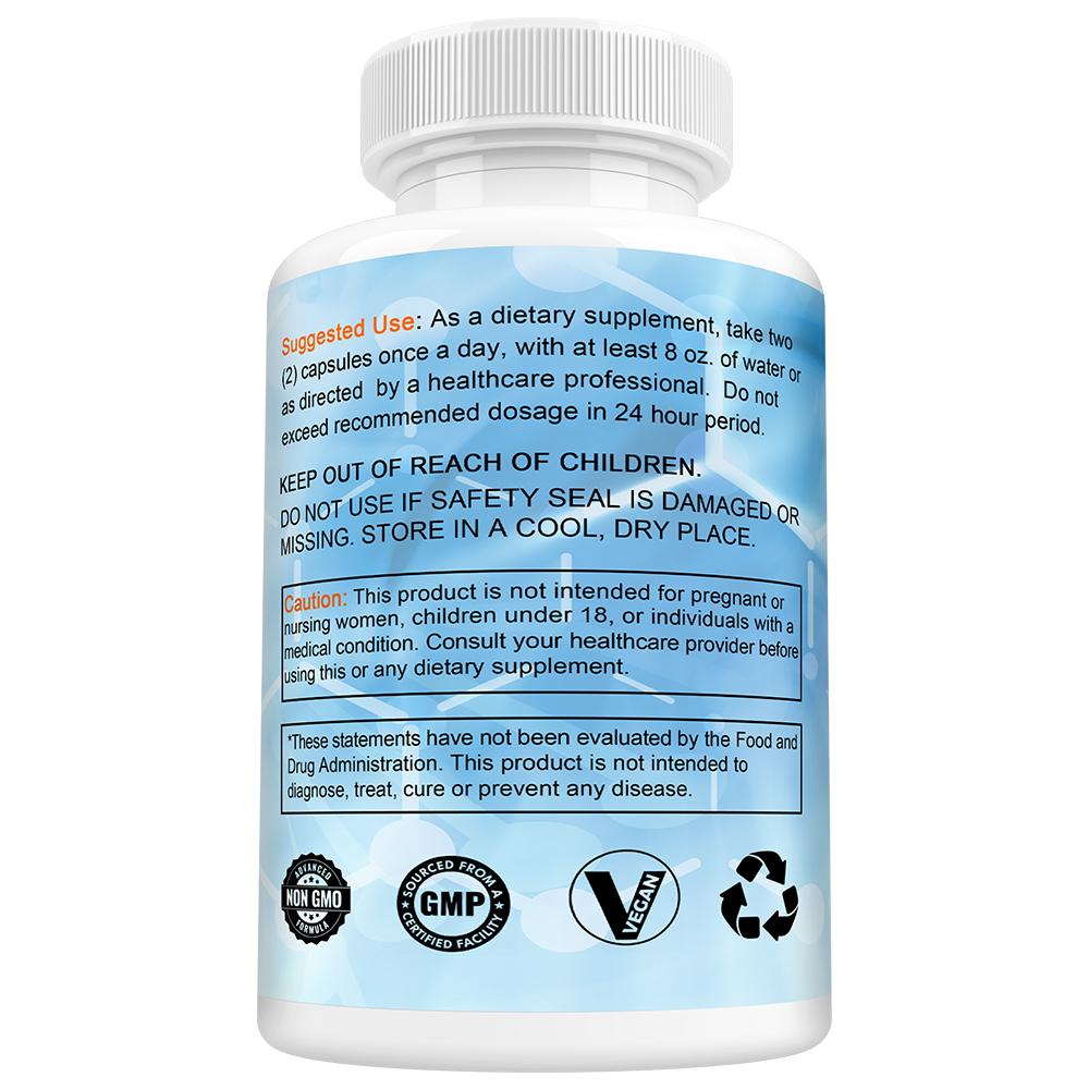 Magnesium-Lysinat-Glycinat Nahrungsergänzungsmittel, Hohe Absorption, 120 Kapseln pro Flasche