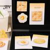 Fun Office Supplies Stick Note Pads, Funny Toast Bread Cookie Cheese Design Cute Notepad, 30 No Residue Notes Sheets/Pad Self Memo Pad for Home