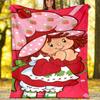 Coperta stampata a tema Strawberry Shortcake - Perfetta per divano, letto, viaggi e uso all'aperto | Lavabile in lavatrice, accogliente e resistente.