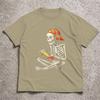 Halloween Skelett Gamer T-Shirt Videospiel Jungen Unisex T-Shirts T-Shirt Klassische Coole T-Shirts Oberteile Runde Kurzarm T-Shirts Oberteile