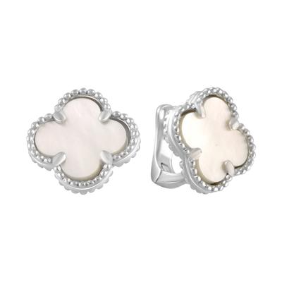 Silver Earrings with Natural Mother-of-pearl (2101109)