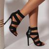 Pumps Damen Schuhe High Heels Damen Sandalen Reißverschluss Neue Mode Sommer High Heels Sexy Damen Peep Toe Schuhe Damen Pumps