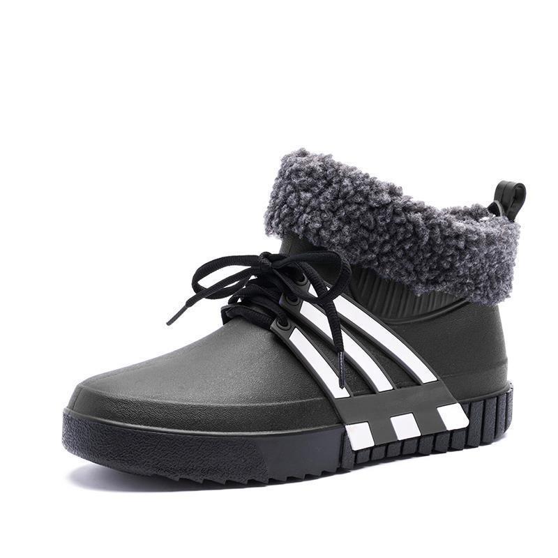 Kuchařské protiskluzové pánské nepromokavé krátké holínky - Odolné, lehké gumové boty pro venkovní použití, do kuchyně a na mytí aut.