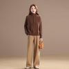 Women's 100% Wool Half-Zip Cable Knit Sweater