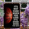 2D Flaches 1 Stück Basketball Motivationsspruch Metallschild 7,87x11,81 Zoll - Aluminium Inspirierendes Sportdekor für Zuhause, Garage, Man Cave, Fitnessstudio - Langlebig
