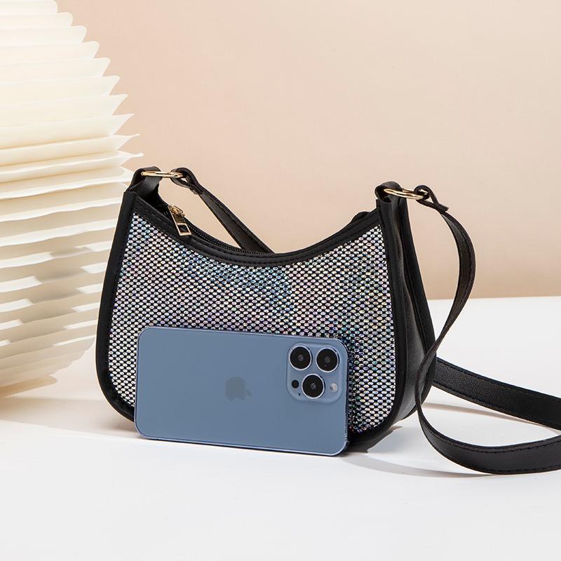 New Fashion Hand Carry Versatile Women's Bag Sequined Underarm Bag G Niche Shoulder Bag