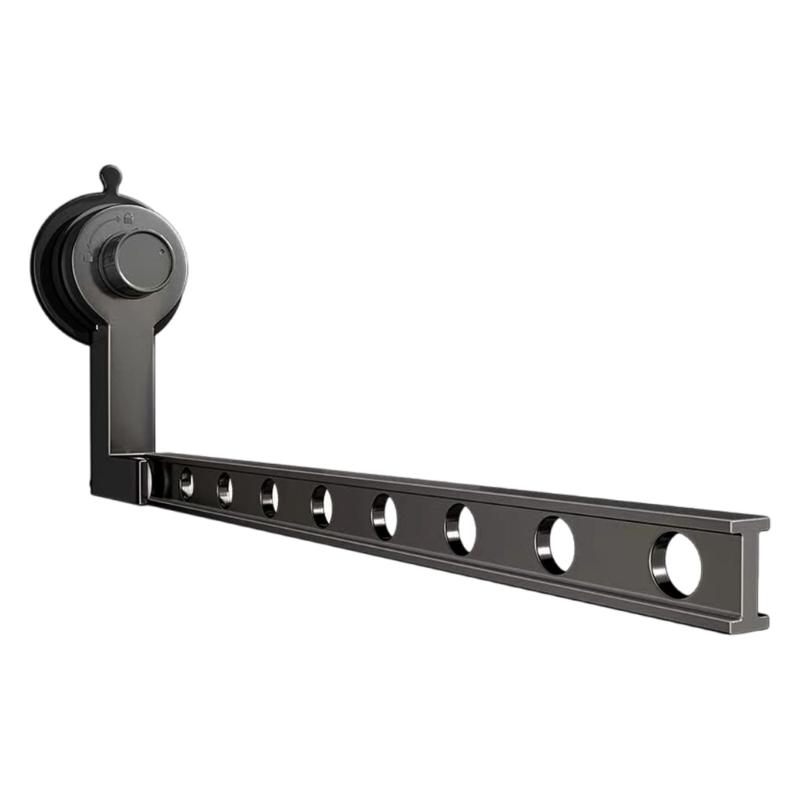 Secure Suction Cup Hanger Drying Rack Durable Aluminum Clothes Hanger For Balcony Or Bathroom Without Damaging Walls