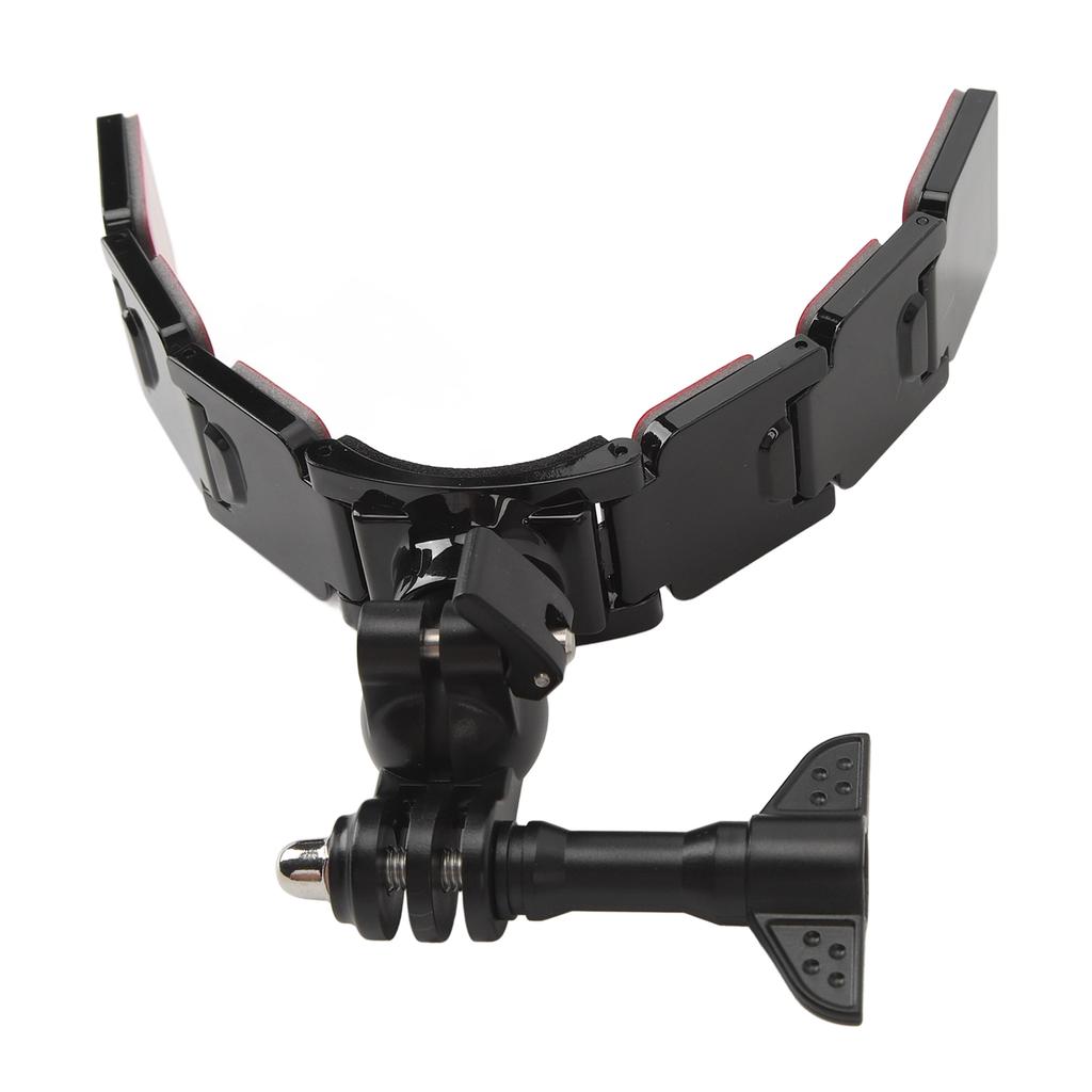 Motorcycle Helmet Chin Mount for Action Camera 3 Sections Detachable Double Sided Ddhesive 360 Degree Rotation